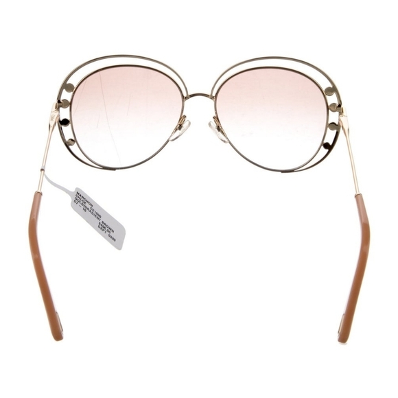 Chloé "Delilah" Metal Aviator Sunglasses - EUC - Retail: $430 - Picture 4 of 6